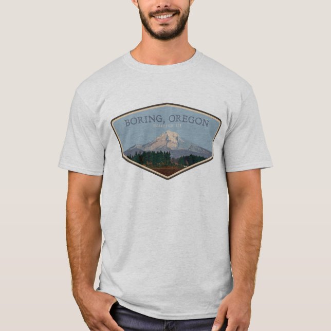 Boring Oregon | Mt Huva Manar-Shirt T Shirt (Framsida)