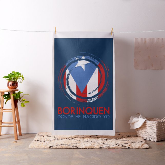 Borinquen: Puerto Rico flagga Tyg (In Situ)