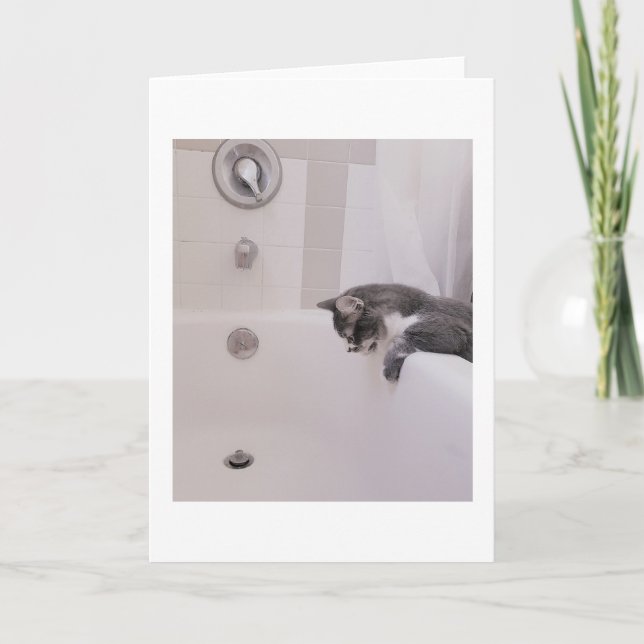 Boris Cute Nubber Kattunge Hälsning Kort (Framsida)