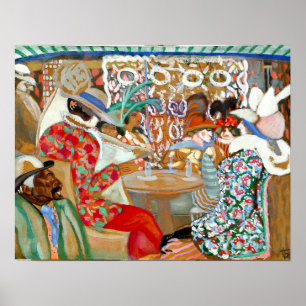 Boris Grigoriev - Parisiskt cafe Poster