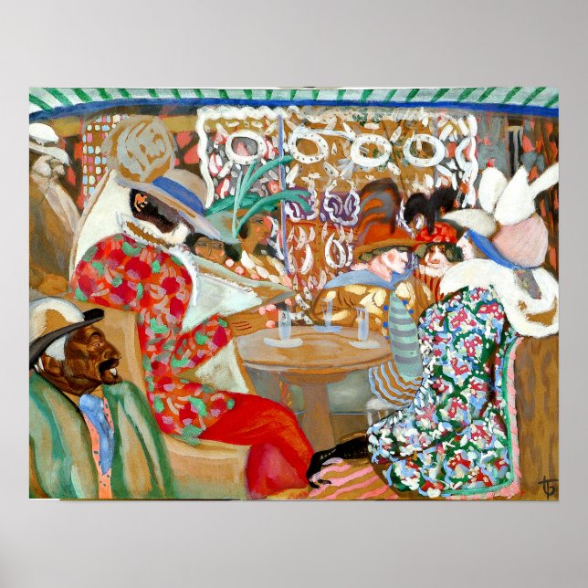 Boris Grigoriev - Parisiskt cafe Poster (Framsidan)