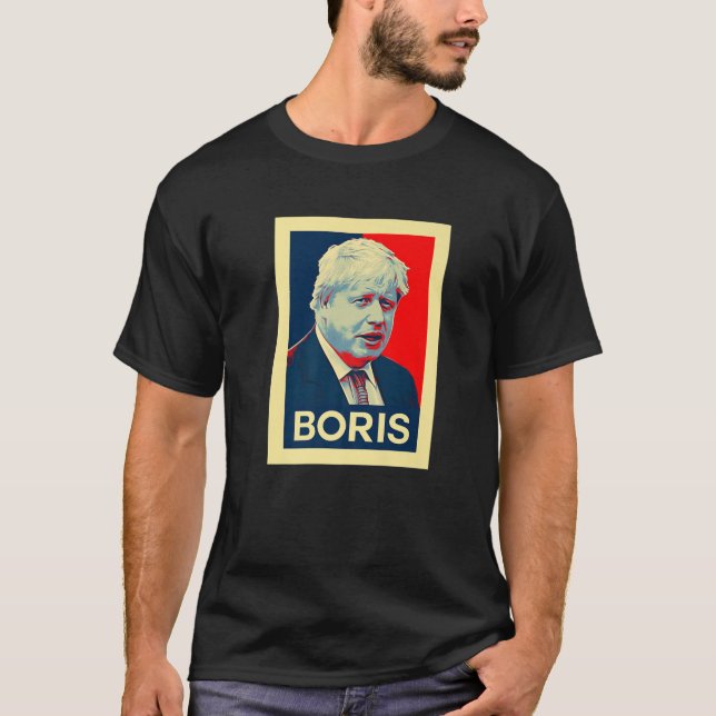 Boris Johnson British Politik Retro T Shirt (Framsida)