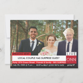Boris Johnson BRÖLLopSGÄST Roliga TV-Nyheter Inbjudningar