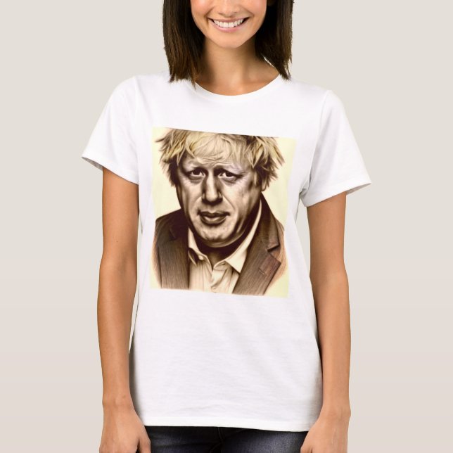 Boris Johnson Tee-Shirt T Shirt (Framsida)