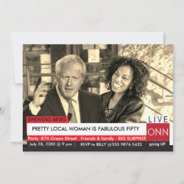 Boris Johnson Women's 50 Birthday Funny News Inbjudningar