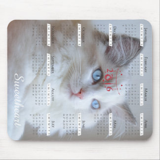 Boris SugarPuffs mousepad med kalender 2016 Musmatta