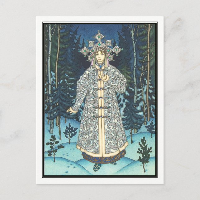 Boris Zvorykin - Snö Maiden Vykort (Framsida)