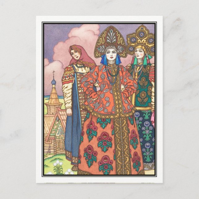 Boris Zvorykin - Vassilissa the Fair Vykort (Framsida)