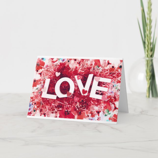 BÖRJA ALLT MED "KÄRLEK" BIRTHDAY ÖNSKEMÅL KORT (Framsida)