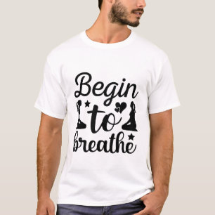 Börja andas söt yoga meditation T-shirt