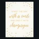 Börja dagen med sjömil och sluta med champagne fototryck<br><div class="desc">Fullkomligt chic och festlig pub-teckning.</div>
