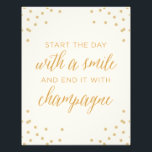 Börja dagen med sjömil och sluta med champagne fototryck<br><div class="desc">Fullkomligt chic och festlig pub-teckning.</div>