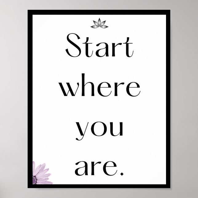 Börja där du är, citat poster (Framsidan)