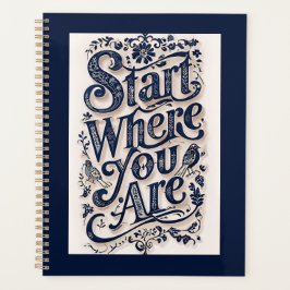 Börja där du är dekorativ typografi