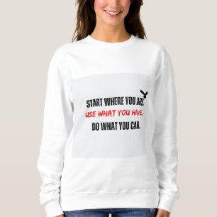 Börja där du är Empowering Long Sleeve Top Röd T Shirt