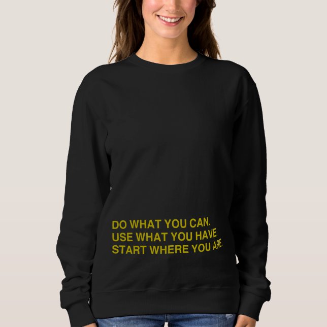Börja där du är t shirt (Framsida)