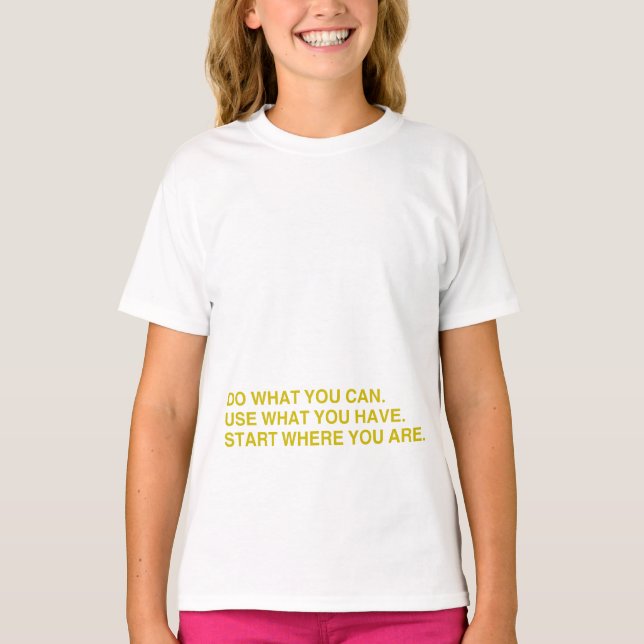 Börja där du är t shirt (Framsida)