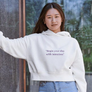 Börja Din Dag Med Avsikt Minimalt Citat Hoodie