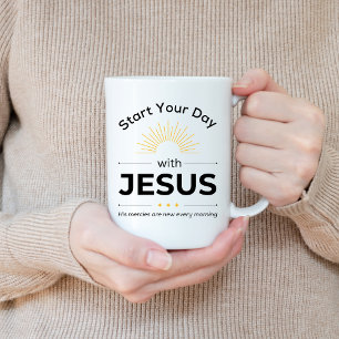 Börja din dag med Jesus, morgoninspiration Kaffemugg