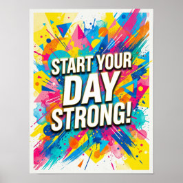 börja din dag stark poster