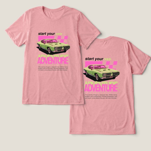 Börja Ditt Äventyr T-Shirt (Design fram och bak)