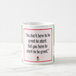 Börja göra Underbart Sak - Motiv Grönt Mugg