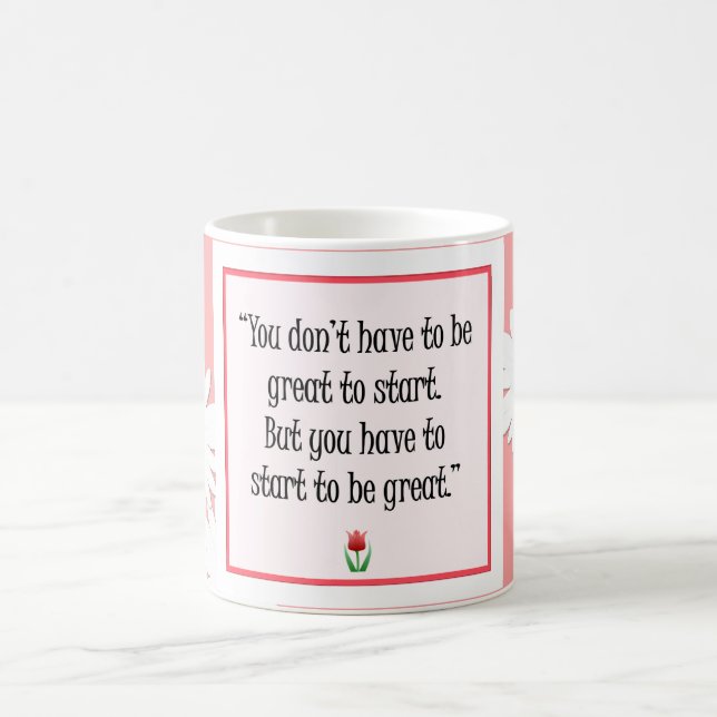 Börja göra Underbart Sak - Motiv Rosa Mugg (Center)