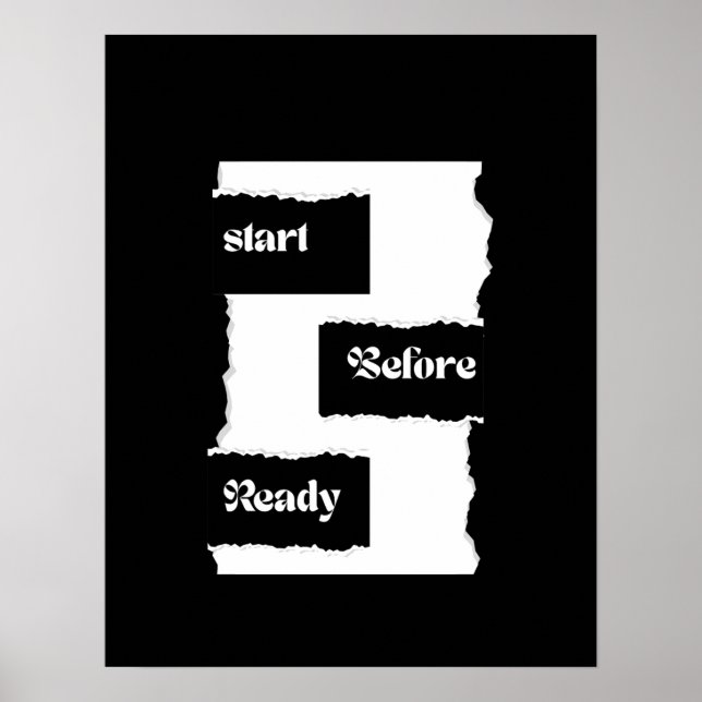 Börja innan du är redo poster (Framsidan)