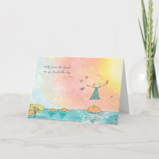 Börja inom "från hjärtat" - Rumi Greeting Card Kort