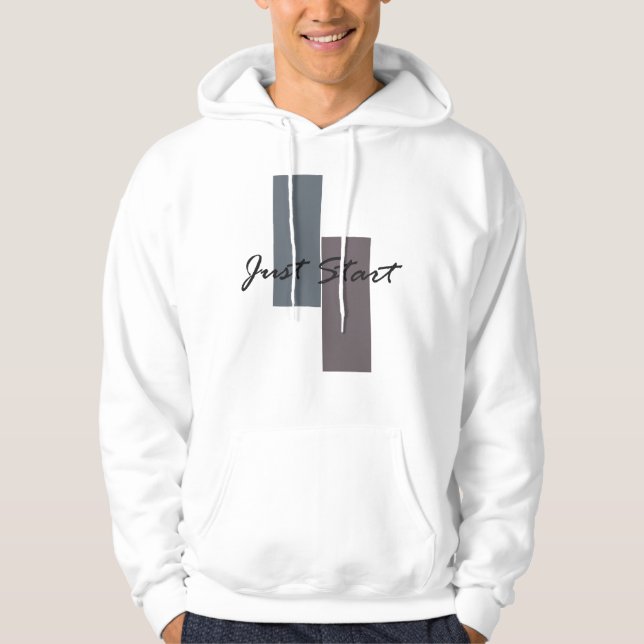 Börja inspirerande citat hoodie (Framsida)