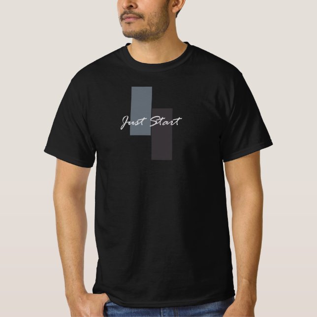 Börja inspirerande citat t shirt (Framsida)