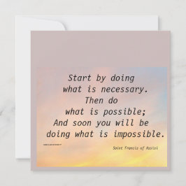 BÖRJA MED ATT GÖRA ST. FRANCIS FLAT CARD