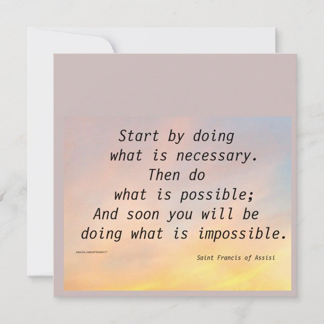 BÖRJA MED ATT GÖRA ST. FRANCIS FLAT CARD (Framsida)