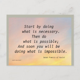 BÖRJA MED ATT GÖRA ST. FRANCIS POSTCARD VYKORT