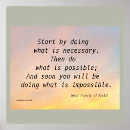 BÖRJA MED ATT GÖRA ST. FRANCIS POSTER