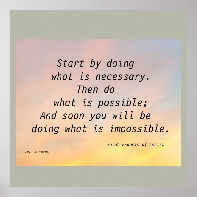 BÖRJA MED ATT GÖRA ST. FRANCIS POSTER (Framsidan)