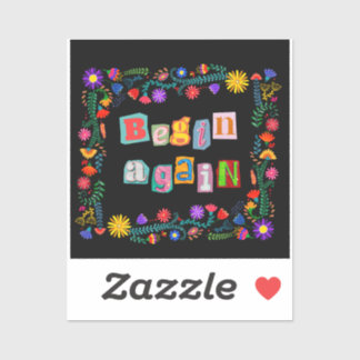 Börja om från början till andra chansen klistermärken