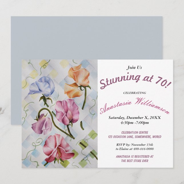 BÖRJA PÅ "din ålderspart"-PARTIINBJUDAN Inbjudningar (Fram/baksida)