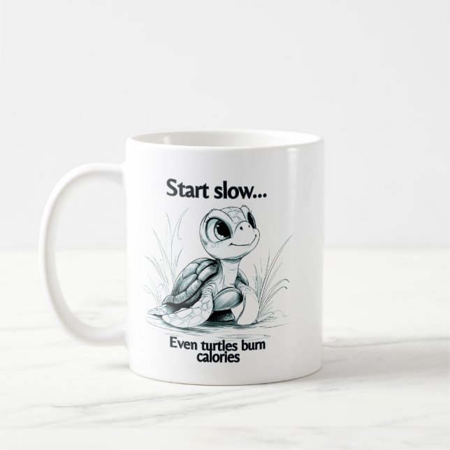 Börja smått...uppmuntran  kaffemugg (Vänster)