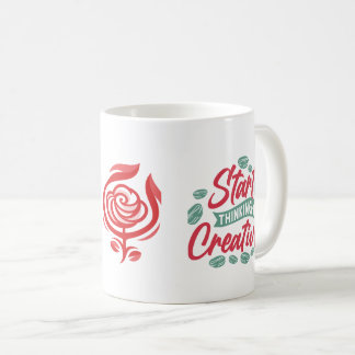 Börja tänka på kreativitet kaffemugg