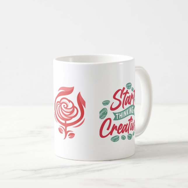 Börja tänka på kreativitet kaffemugg (Framsida höger)