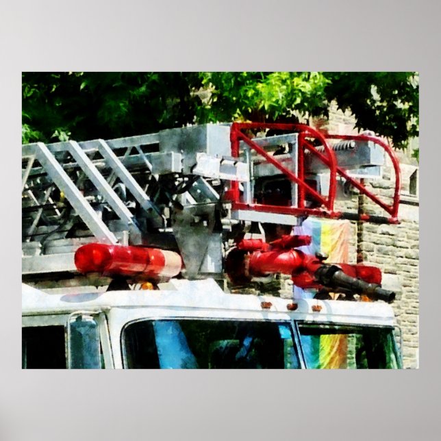 BÖRJA UNDER 20 $ - Fire Lastbil Ladder Poster (Framsidan)