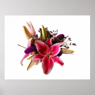 BÖRJA UNDER 20 USD - Bouquet med Stargazer Liliesc Poster