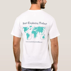 Börja utforska idag Manar Karta T-Shirt