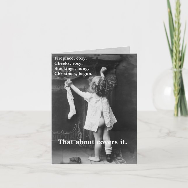 Börjad jul - notera kortet helgkort (Framsida)