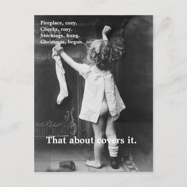 Börjad jul - vykort (Framsida)