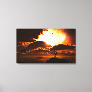 Början av den avsluta slågna in kanfasen canvastryck