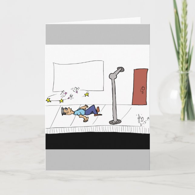 Början av ett felaktigt joke-hälsningskort tack kort (Framsida)