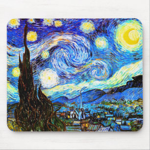 Början, natt Van Gogh Fine Art Musmatta