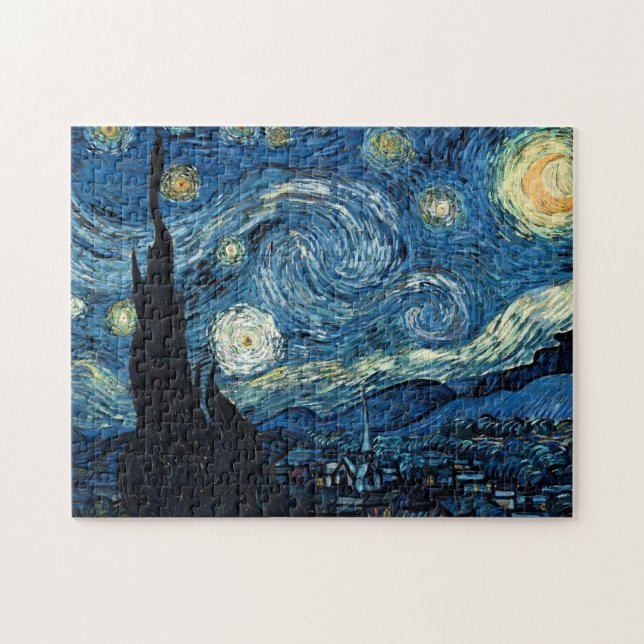 Början, natt Van Gogh Fine Art Pussel (Horisontell)